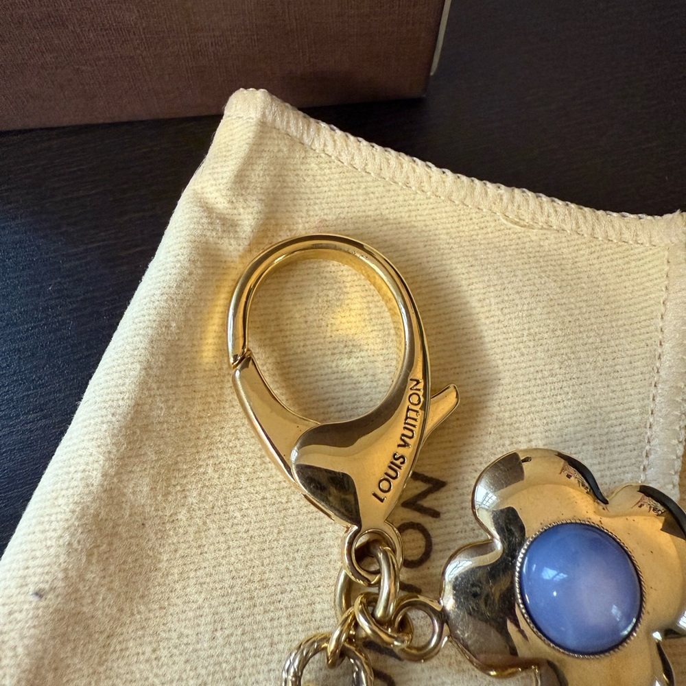 Louis Vuitton Bijoux Sac Tresor Gold Tone Key Ring Bag Charm - Picture 3 of 7